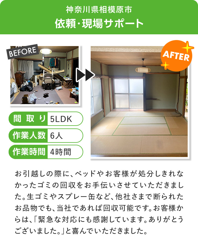 神奈川県相模原市　依頼・現場サポート