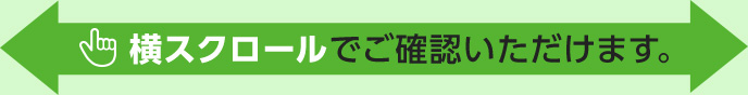 横スクロールでご確認いただけます。